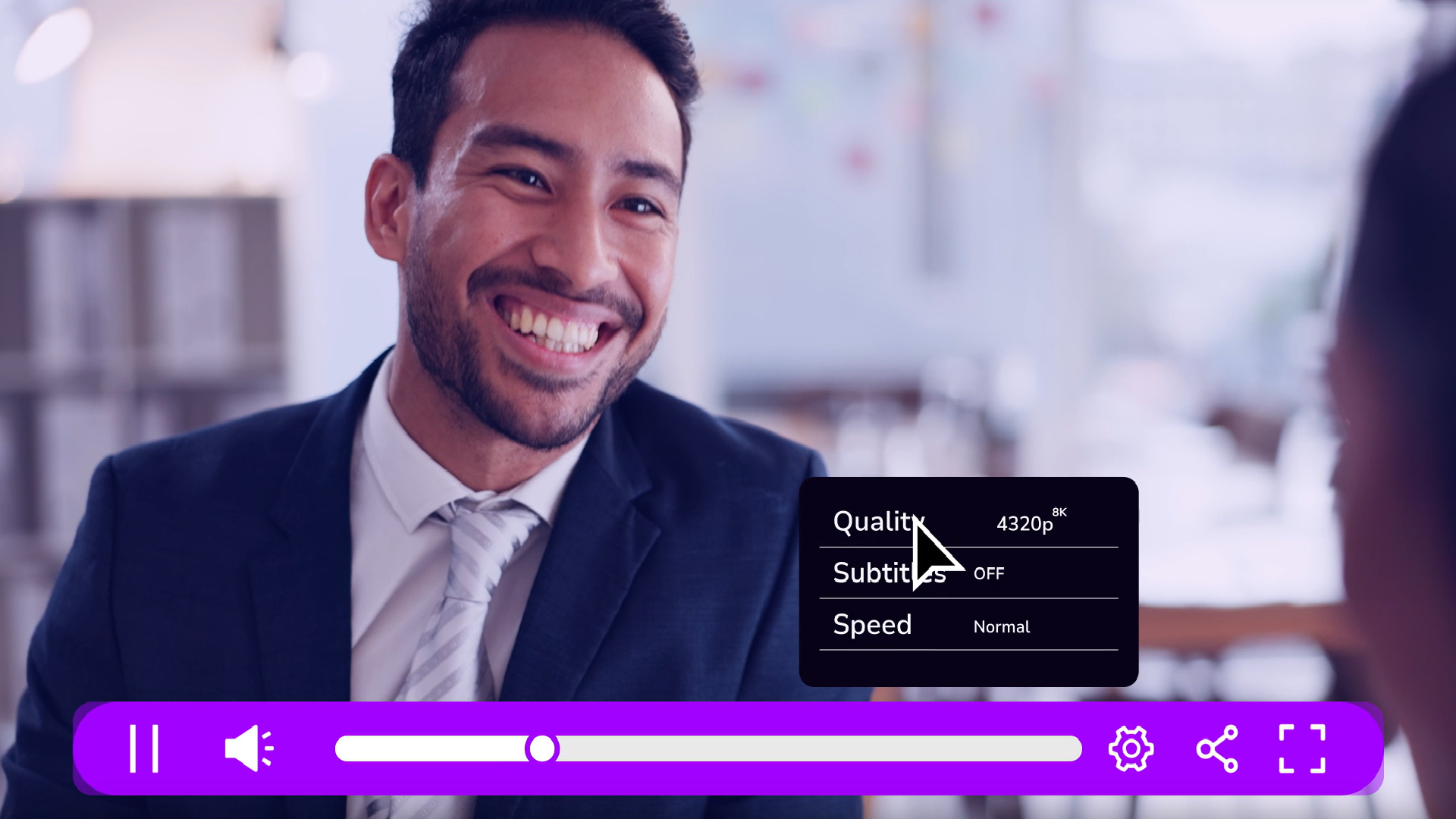 Variable playback speed in educational videos in Cinema8 video hosting illustrated with relevant visuals.