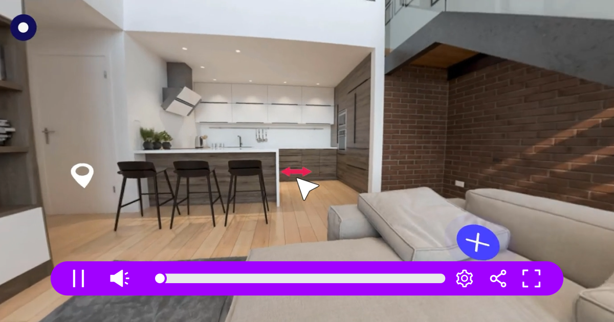 Immersive 360 video experiences in Cinema8 video hosting illustrated with relevant visuals.