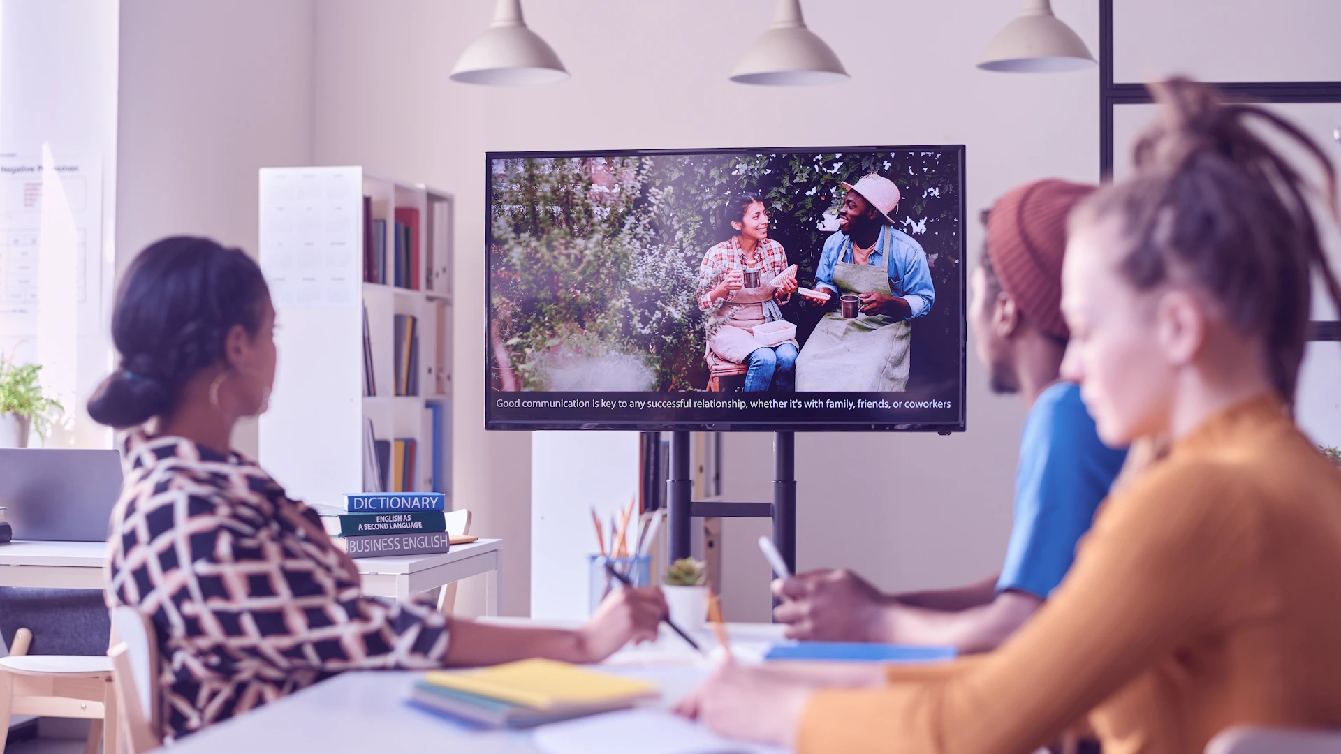 A team is watching internal training content through a video hosting platform.