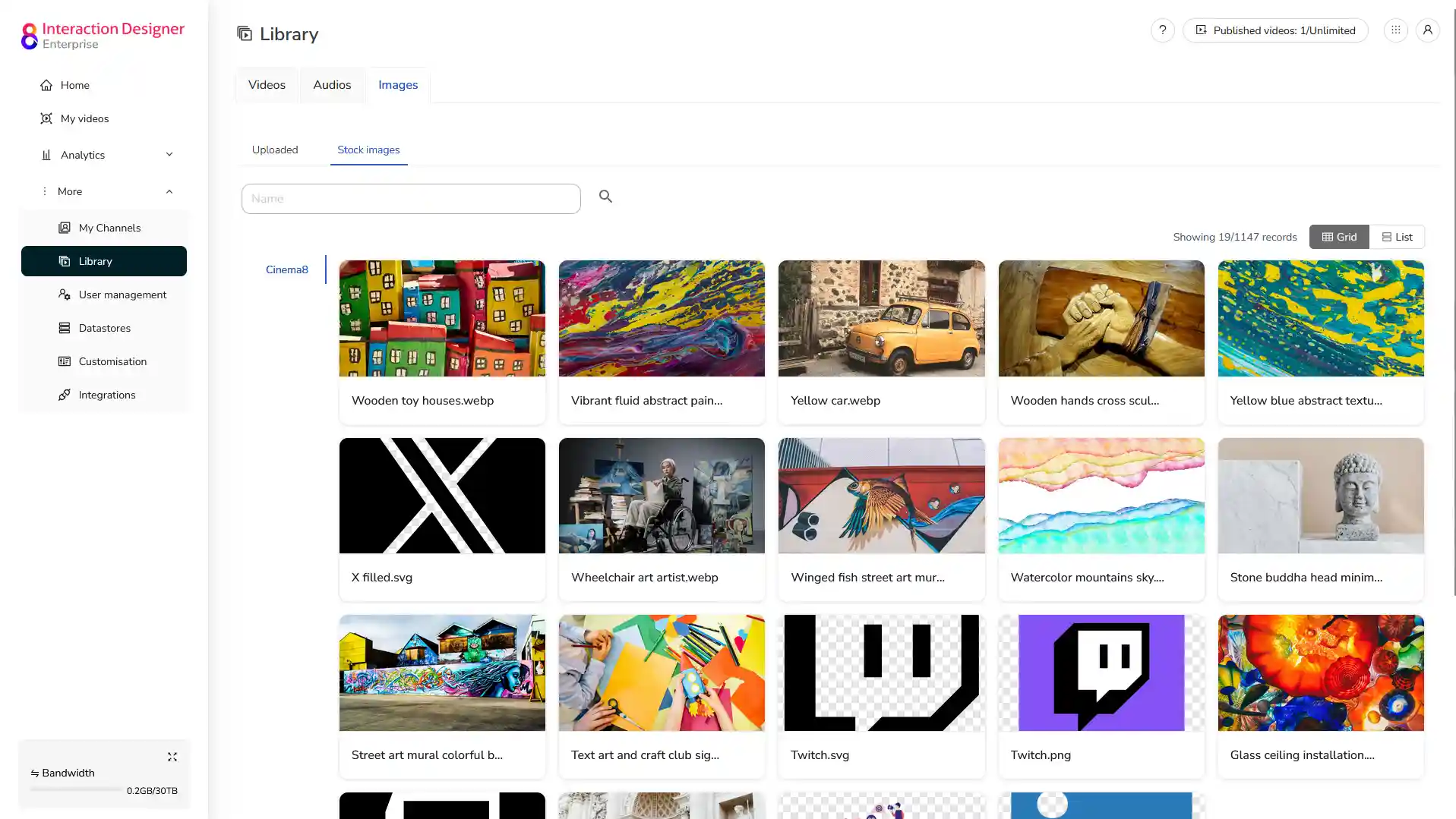 Jpeg and image support in Cinema8 video hosting illustrated with relevant visuals.