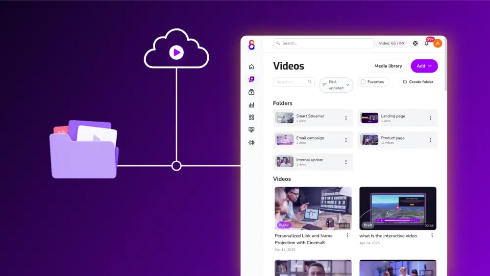 Videos uploaded to Cinema8 through SFTP have been converted into draft videos automatically for team review.