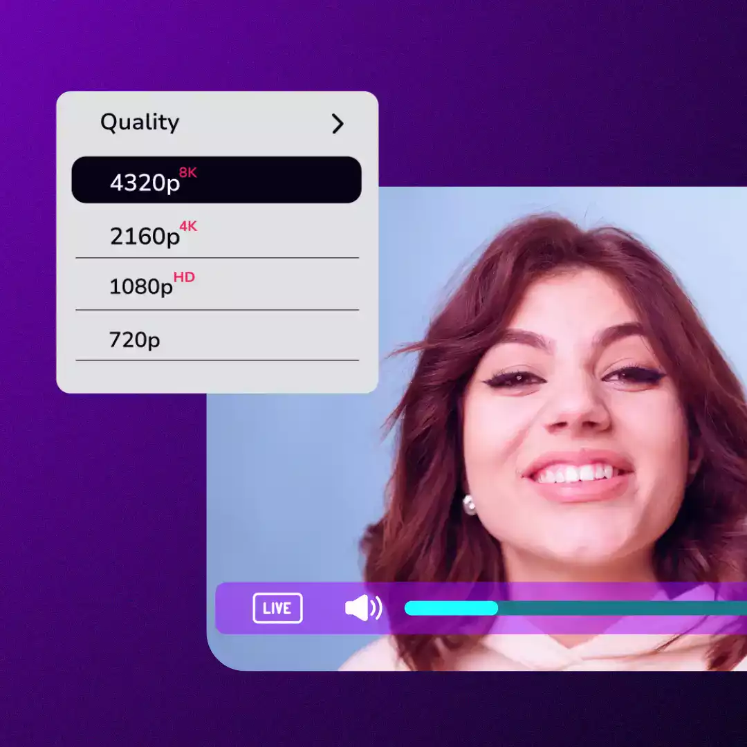 Someone is looking at the options to reduce the resolution of their video before they download it from their Cinema8 library.