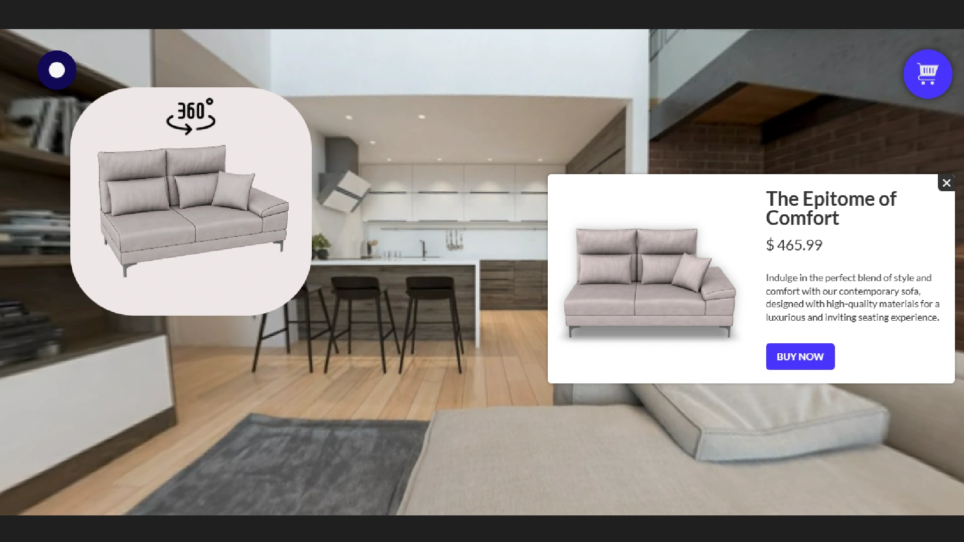 A B2B company's product demonstration has been created with the ability to rotate the product; made possible through Cinema8.