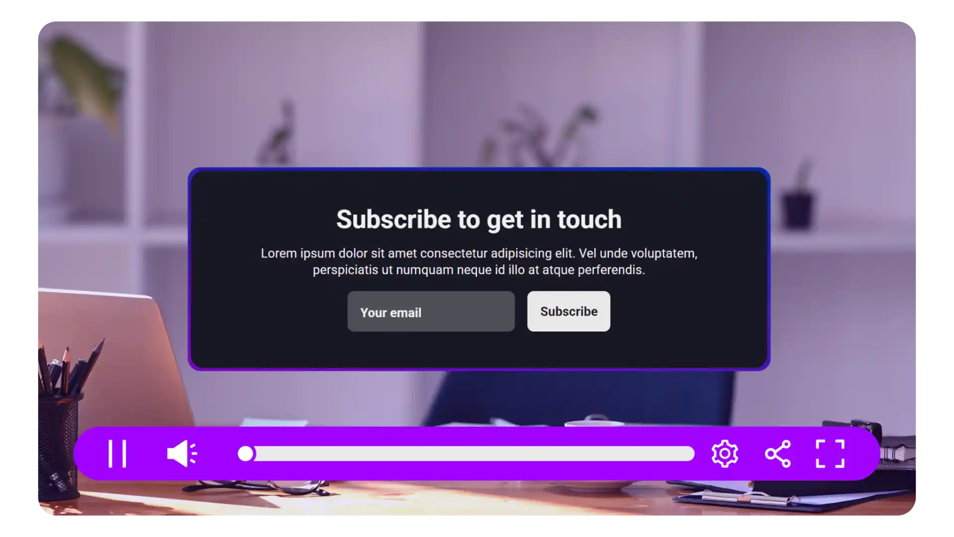 An example of a lead generation form that has been embedded in a hosted video to represent Cinema8's lead generation capabilities for financial institutions.