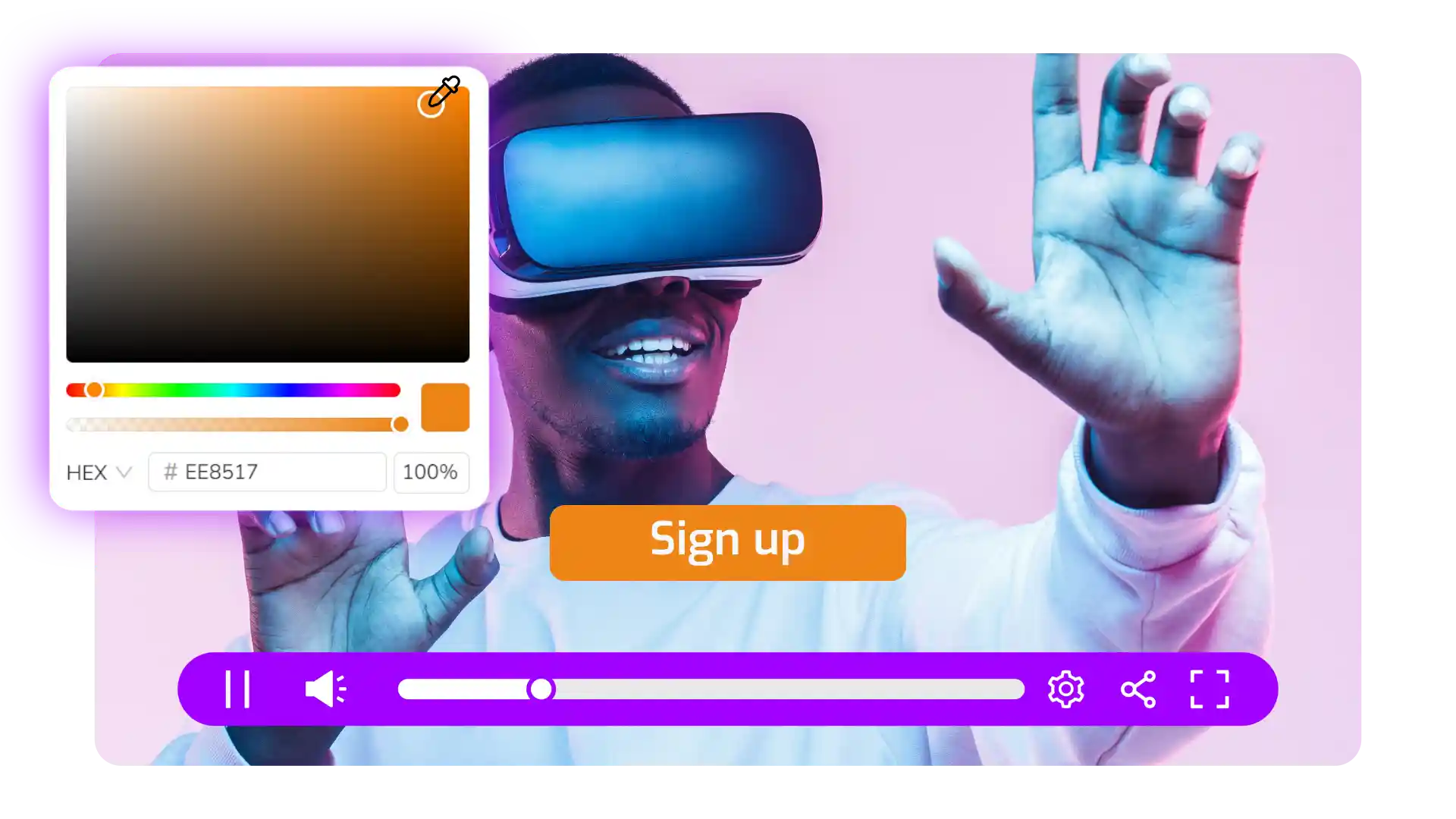 A company is using Cinema8's interactive video solution to customise an in-video button that moves prospects into the sales pipeline.